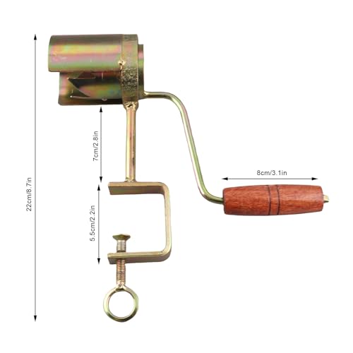 Hand Crank Corn Sheller Manual Operation with Wood Handle for Farm Homesteaders Dry Corn Cob Stripper Tool Removes Kernels 10 Ears per Minute Efficient Processing