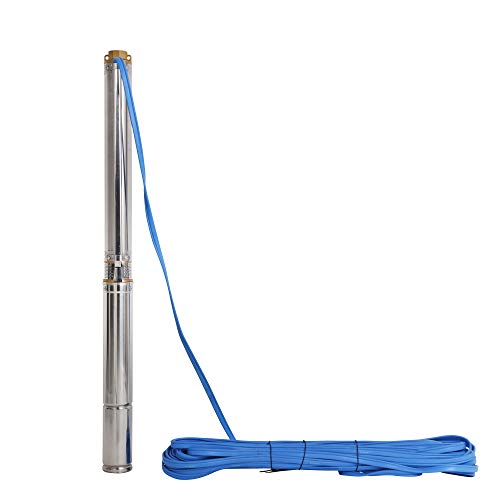 3 Inch Bore Deep Well Submersible Pump 110V 1/3HP Water Well Pump 157ft Head 18.5GPM Impeller Deep Well Pump with External Control Box for Water Tower Industrial Agricultural Irrigation Home Use - size: 3SDM207-110V/60Hz-1/3HP