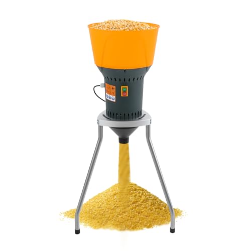 Electric Grain Mill Corn Grinder 1300W 19000RPM Electric Agricultural Feed Grinder Mill, 881lbs/H Automatic Dry Cereals Grinding Machine Flour Mill with 5 Sieves, Detachable Hopper, Tripod - size: 1300W, 5 Sieves, w/ Tripod