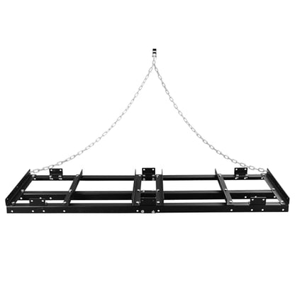 6FT Drag Harrow Driveway Grader, Heavy Duty Landscape Power Rake, Tow Behind Lawn Rake for ATV, UTV, Tractor, Mower, Driveway Drag for Gravel with 4FT Heavy Duty Chain - size: 6 FT