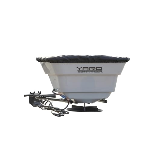 Yard Commander - 80 LB ATV/UTV Broadcast Spreader - 12-Volt Heavy Duty Motor - Salt, Seed, Fertilizer & More - Adjustable Drop Rate - Included Hopper Cover - Mounts to Front or Rear Utility Rack