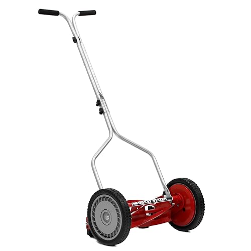 Great States 304-14 14-Inch 5-Blade Push Reel Lawn Mower, Red - size: 14-Inch, 5-Blade
