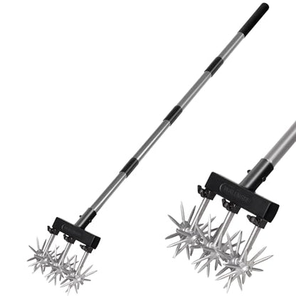Walensee Rotary Cultivator, Hand Tiller for Soil Mixing or Reseeding
