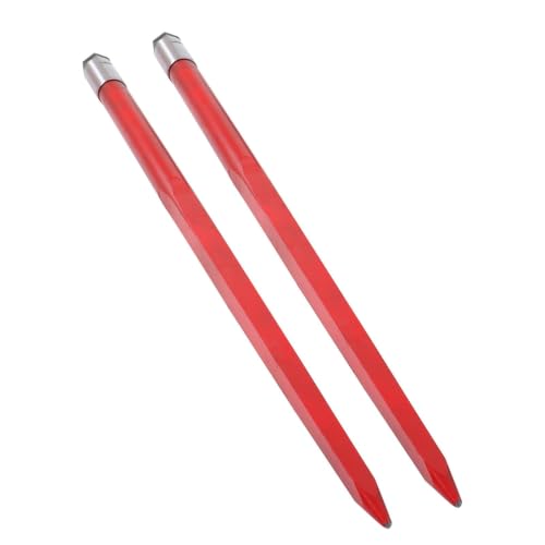 Suitable for Hay Bale Spear 49" 4500 lbs Capacity 2Pcs Spike Fork for Tractors Loaders Red