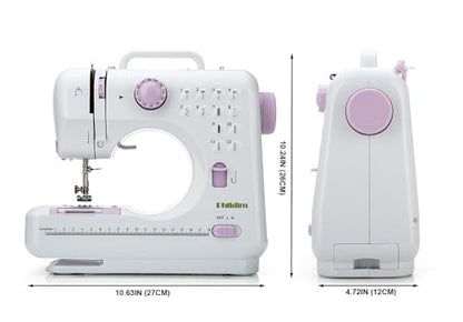 Mini Sewing Machine for Beginner by Phildim - Small Electric Sewing Machines with 2 Speed 12 Built-in Stitch Patterns PD-054-A12