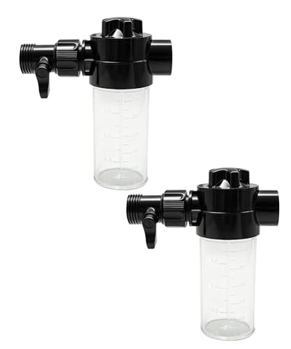 2pcs 4oz Fertilizer Injector Bottle with Valve and Hose Adapter - color: 2pcs
