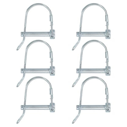 Trailer Coupler Pin, Pto Shaft Locking Hitch Pin W Ear - Fitting for (Farm Trailers - Wagons Towing - Garden Lawn Equipment - Hitches) 1/4" x 1-3/8" & 6 Pcs & Carbon Steel - size: 1/4" x 1-3/8"