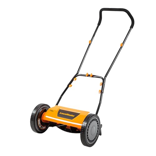LawnMaster LMRM1401 Push Reel Lawn Mower 14-Inch 5-Blade - size: 14-Inch