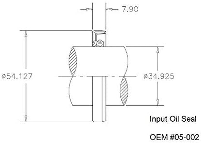Input and Output Shaft Seal for Rotary Cutter Gearbox King Kutter 40HP&50HP
