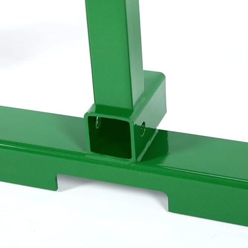 Garvee 2500 Lbs Skid Steer Pallet Fork Frame for JD Tractors, Green - color: Green-2500lbs-jd