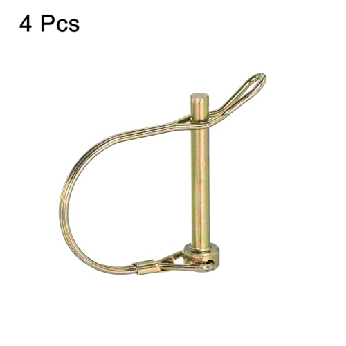 uxcell 4Pcs Shaft Locking Pin w Ear, 1/4" x 2" Trailer Coupler Pin - size: 1/4" x 2"