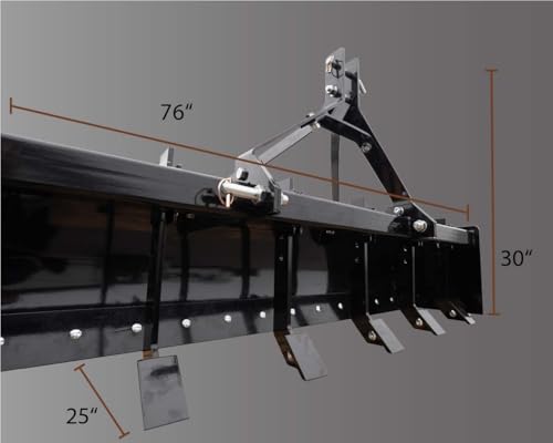 Impact Implements® 72" Box Scraper 3-Point Attachment for Cat-1 Tractors