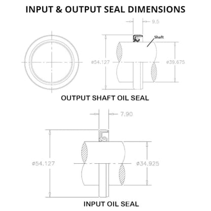 Rotary Cutter Gearbox Seal Set 40HP & 50 HP - Includes 1 Each Input & Output Seals