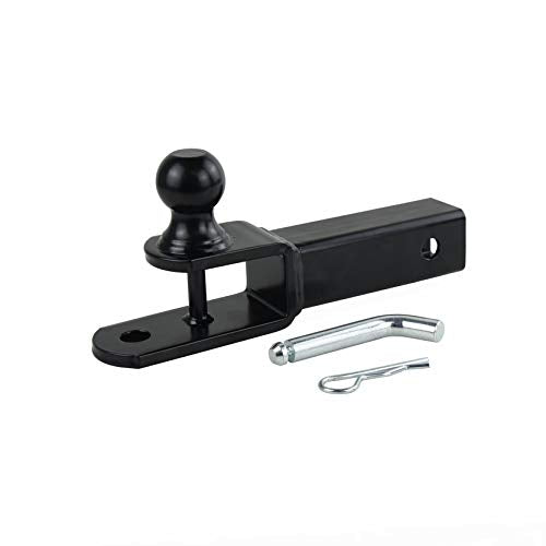 TOPTOW 3 in 1 ATV/UTV Towing Hitch Receiver 64208 Ball Mount Adapter with 1 7/8 inch Ball, Fit for 2 inch Receiver - size: 1 7/8" Ball, 2" Hitch Receiver