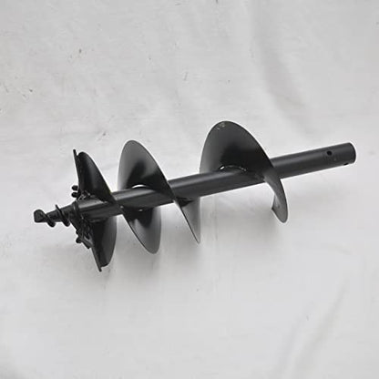 Tool Tuff Pole-Star 12" Diameter Compact Auger (36" Length) for 3-Point Tractor Diggers w/2" Round Shaft & Dual-Bolt Connection