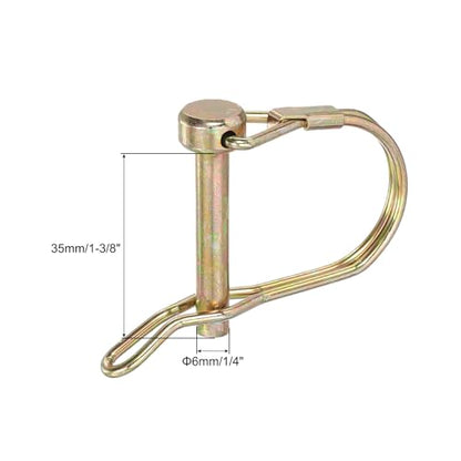 uxcell 4Pcs Shaft Locking Pin w Ear, 1/4" x 1-3/8" Trailer Coupler Pin - size: 1/4" x 1-3/8"