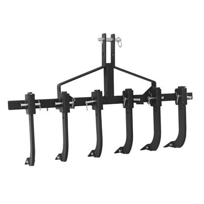 Plow Scarifier 48" Width Detachable Cultivator with 6 Adjustable Scarifier Shank, 3 Point Scarifier for Easy Mounting