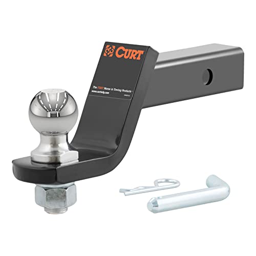 CURT 45056 Loaded Ball Mount, 2" Shank, 2" Ball, 4" Drop, 7,500 lb