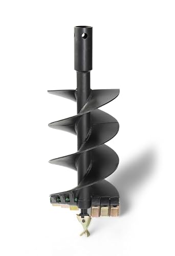 Compact 36" Industrial Duty Earth Auger, 2 9/16" round drive, 12" diameter, Interchangeable Standard Edges