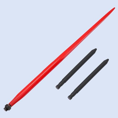 49" Heavy Duty Hay Spear,4500Lbs Capacity,Quick Attach Bale Spike with Hex Nut & Sleeve,for Buckets Tractors Loaders