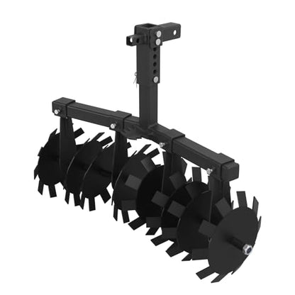 ATV Disc Harrow Universal 32" Cut Width Disc Plow Harrow ATV Tiller with 2" Receiver Mount for ATV UTV (Disc Harrow)