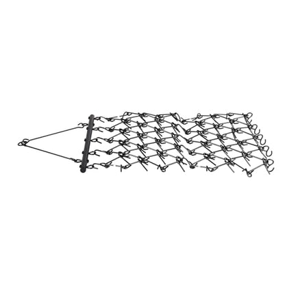 VEVOR Drag Harrow 4 ft x 4 ft Durable Chain Harrow with 69 Sharp Teeth - size: 4 x 4 ft