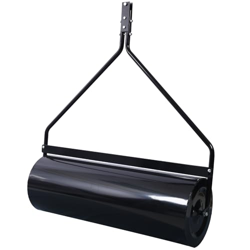 Geelife Iron Garden Lawn Roller with 26-Gallon Capacity, 40" Width, ATV Tow-Behind, Black