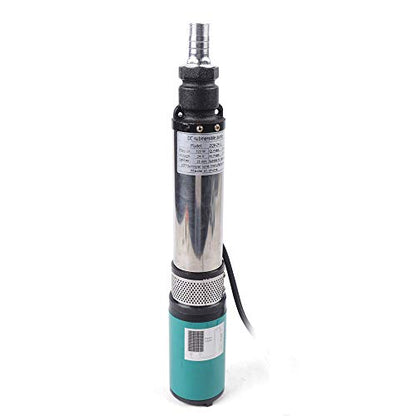 Electric Deep Well Solar Submersible Water Pump DC 24V 320W Farm Ranch Submersible Deep Bore Well Water Pump Pure Copper Motor 5000RPM 22 GPM Large Flow 82ft High Lift (24V 320W) - color: 24v 320w