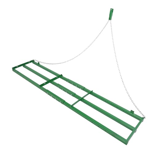 ALMULOO 8FT Landscape Drag Harrow, Heavy Duty Tow Behind Grader Rake with