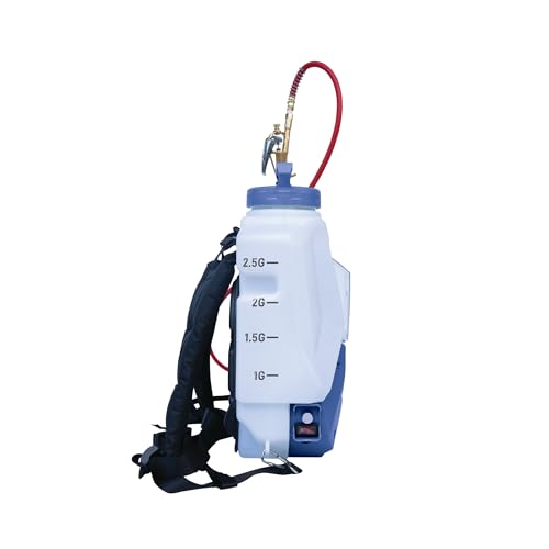 B&G Battery-Powered Backpack Sprayer (2.5 Gallon) – Cordless Electric Sprayer with Extenda-Ban Valve & 18” Extension | 21V 5.2Ah Rechargeable Battery | Adjustable 10-95 PSI | Brass Pin-to-Cone Tip