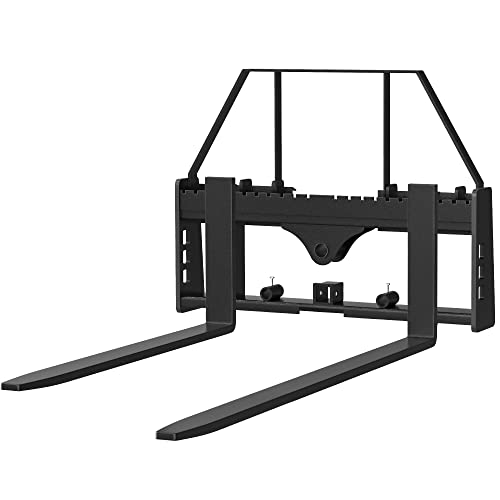 YITAMOTOR 2500 lbs Skid Steer Pallet Fork 45" Frame Attachment - size: 45" Pallet Fork Frame with 42" Fork Blades