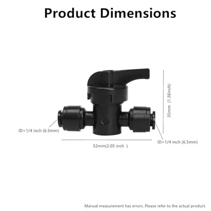 10 Pack 1/4" Drip Irrigation Shut Off Valve - Quick Connect On/Off Control Valve, Leak-Proof for 1/4" Tubing, Sprinkler, Garden & Farm Irrigation Systems - style: 1/4 inch ball valve(10)