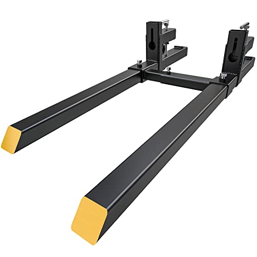 YINTATECH 60" 2000lbs Clamp on Pallet Forks Heavy Duty Tractor Forks - size: 60" 2000lbs