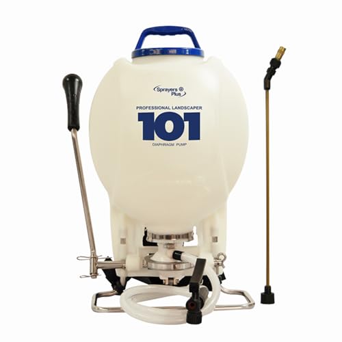 Sprayers Plus 101 Sealed Diaphragm Backpack Sprayer, 4 Gallon,Professional Landscaper, UV Protection,Gardening & Cleaning