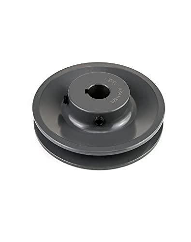 QWORK Single Groove Web Sheaves, 3.95" OD 5/8" Bore V-Belt Sheave for V-Belt, AK4158