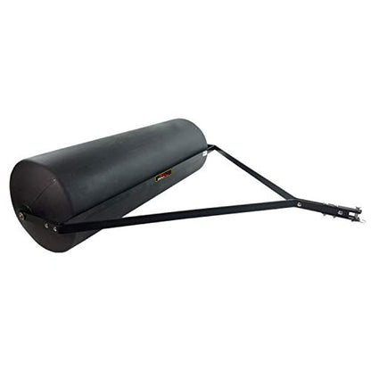 Brinly 485 lb. Tow Behind Poly Lawn Roller with Easy Turn Plug, 18 by 48" - color: Flat Black