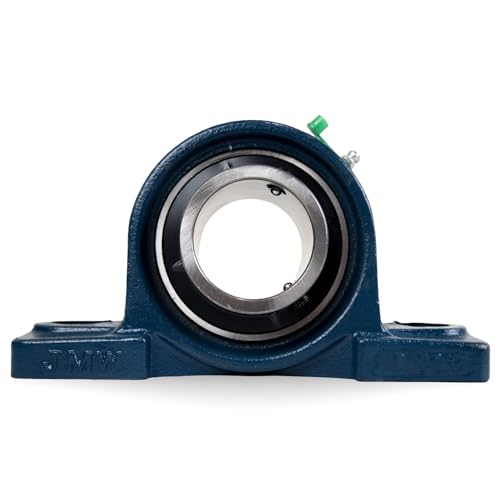 Jeremywell UCP208-24 Pillow Block Bearing (2 Pack), 1-1/2 inch Bore, 2 Bolt Flange Mounted, Solid Cast Iron Base, Self-Alignment - size: UCP208-24