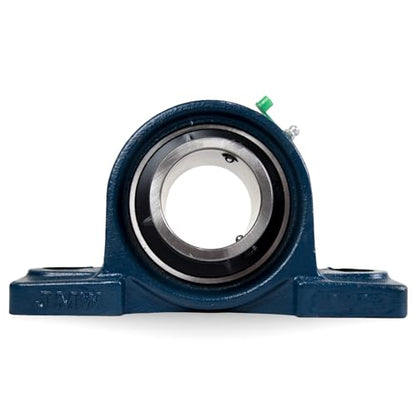 Jeremywell UCP208-24 Pillow Block Bearing (2 Pack), 1-1/2 inch Bore, 2 Bolt Flange Mounted, Solid Cast Iron Base, Self-Alignment - size: UCP208-24