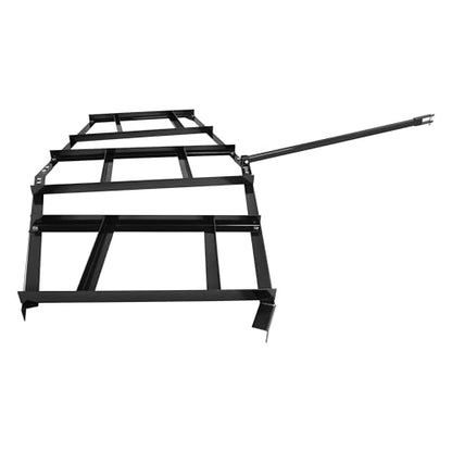 ALMULOO 84" Width Drag Harrow Fit for ATV UTV Garden Lawn Tractors Steel Black Powder Coated Tow Behind Drag Harrow Rake Driveway Grader Pin-Style Hitch