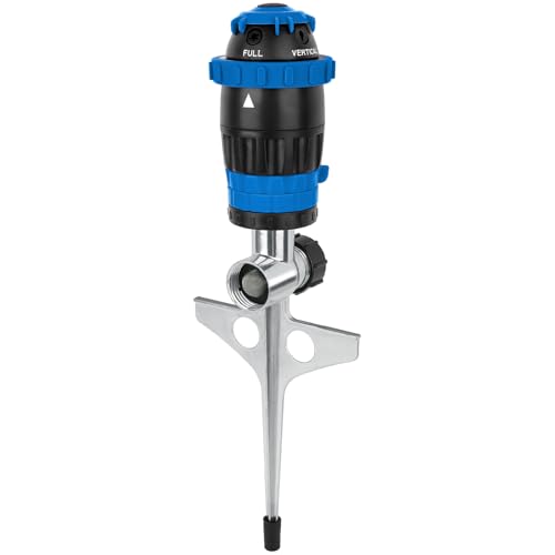 RESTMO Gear Drive Sprinkler with Metal T-Spike Base,Blue - color: Blue, size: 1 Pack