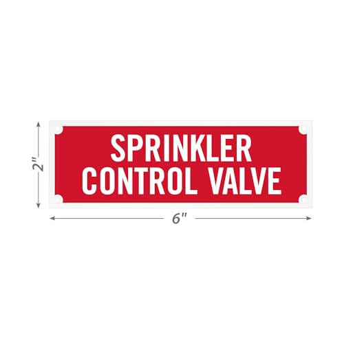 SmartSign - SE-5032-ERE-REF-2x6 "Sprinkler Control Valve" Tag | 2" x 6" Engineer Grade Reflective White on Red - size: 2" x 6"