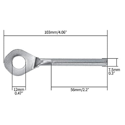 2 pcs 12mm Chain Axle Adjuster for 50cc 70cc 90cc 110cc 125cc 250cc - size: 103mm