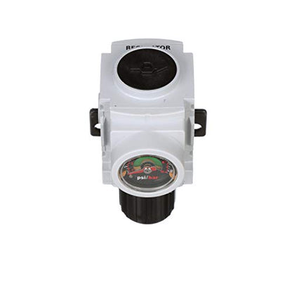 PneumaticPlus PPR2-N02BG Compressed Air Pressure Regulator, 1/4" NPT - size: 1/4" NPT