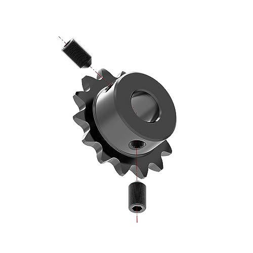 15 Tooth Roller Chain Sprocket, 25 Chain, 6mm Bore - size: 15T/6mm Bore