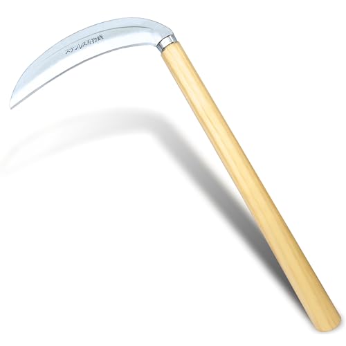 Grass Sickle Hoe Gardening Handheld Tool Weeding Tools for Garden (Beige) - color: Beige