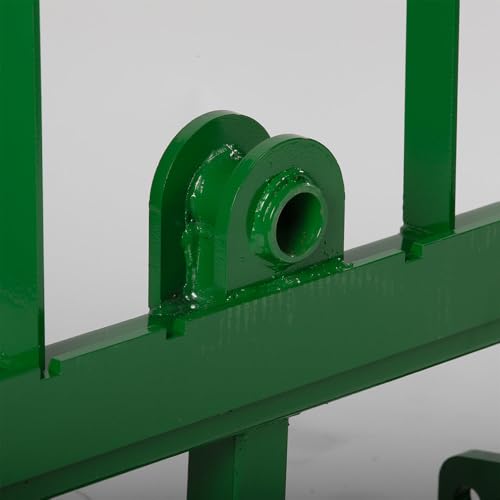 Titan Attachments Standard Series Global Euro Pallet Fork Frame with 42" Fork Blades, Fits John Deere Style Tractors, Hay Spear Sleeves Included, 2" Receiver Hitch, Rated 4,000 LB
