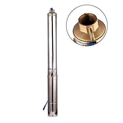 Submersible Pumps 3" OD Pipe 110V/60HZ 0.55KW 0.75HP Stainless Steel Deep Well Pumps 1" Outlet Submersible Bore Pump Deep Well Pump with Control Box for Industrial and Home Use - size: 110V 0.55KW 0.75HP 1"