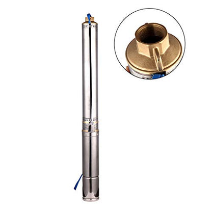 Submersible Pumps 3" OD Pipe 110V/60HZ 0.55KW 0.75HP Stainless Steel Deep Well Pumps 1" Outlet Submersible Bore Pump Deep Well Pump with Control Box for Industrial and Home Use - size: 110V 0.55KW 0.75HP 1"