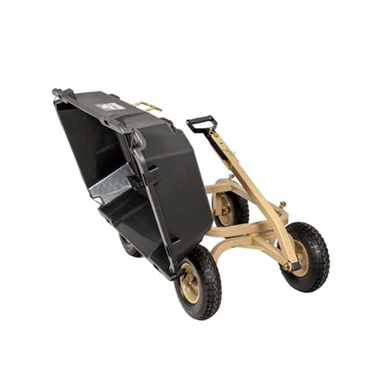 Heavy-Duty Garden Cart on Wheels – 7 Cu. Ft. Patented Dual Side Poly Dump Cart, 1200 lb. Capacity, All-Terrain Utility Wagon with Pneumatic Wheels for Yard, Garden, Farm & Work - size: 13" Pneumatic