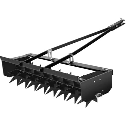 31 Inch Tow Behind Spike Aerator Tool to Punch Holes in Lawn Soil | Tow Behind Lawn Aerator Tool with 8 Galvanized Steel Spike Tines, Design for Golf Courses, Football Fields, and Gardens